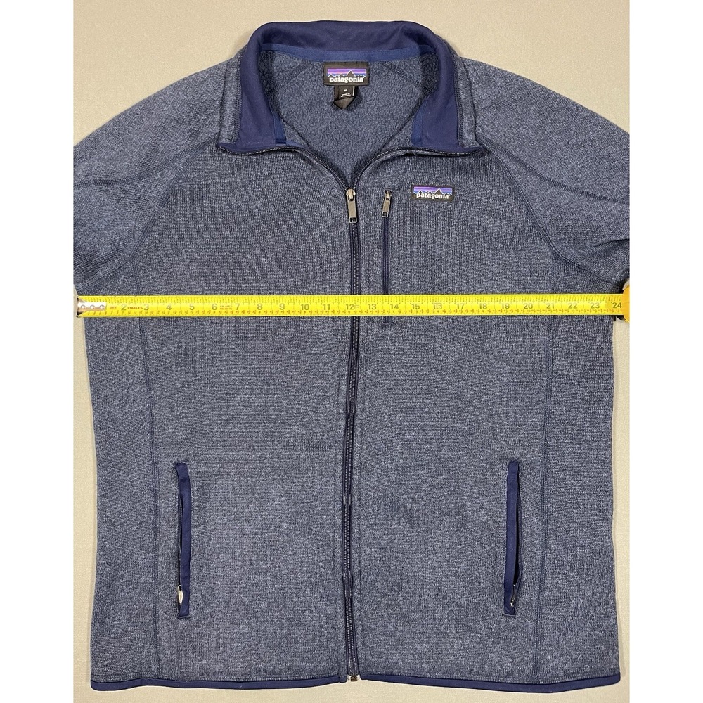 Patagonia Better Sweater Jacket Features A Knit Exterior with Heathered Blue XL - Picture 5 of 7